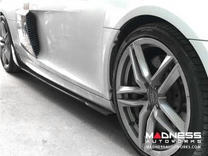 Audi R8 Car Side Skirt Extensions - Carbon Fiber - Set